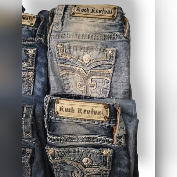 ☆READ.ME☆ Rock Revival Jeans Lot - Picture 4 of 15